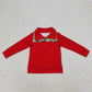 BT0726 Grinch puppy Christmas tree green stripes red zipper long sleeve top