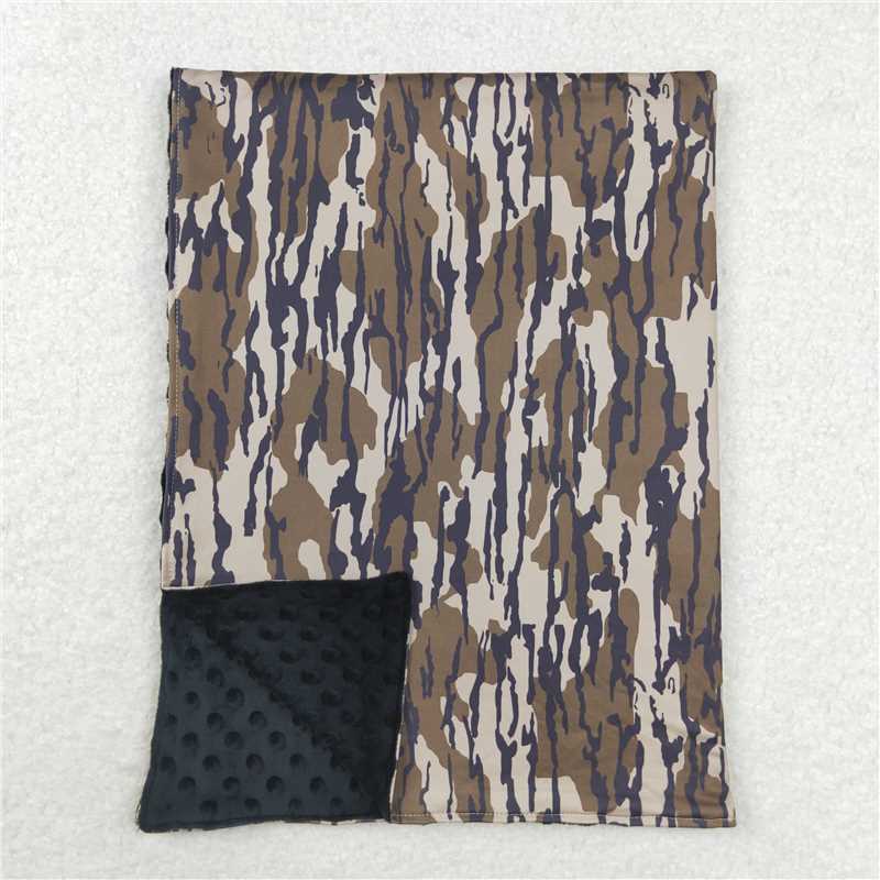 BL0147 Military green camouflage baby blanket