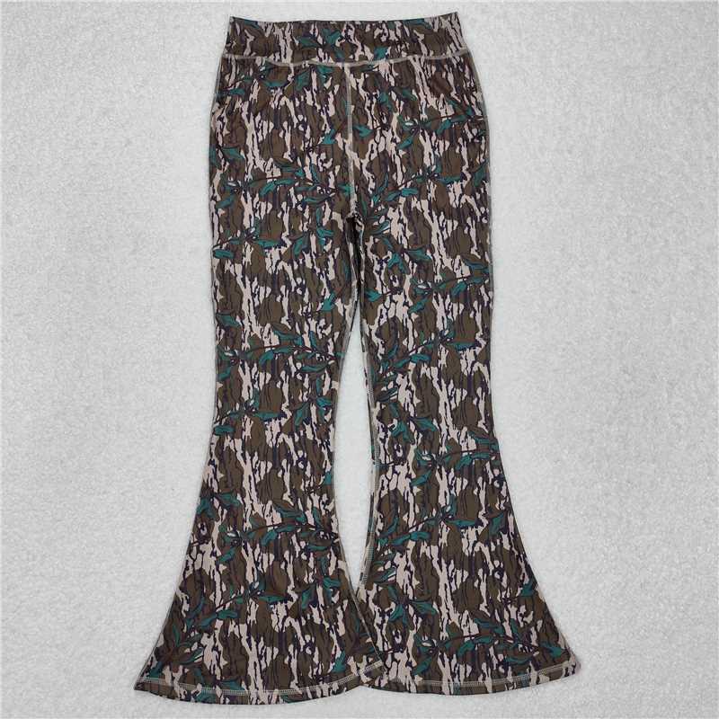 4.10  P0719 Adult female camouflage rattan yoga wear flared pants