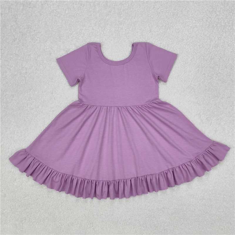 3.5 GSD1914 Pure purple lace short-sleeved dress