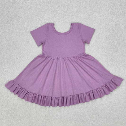 3.5 GSD1914 Pure purple lace short-sleeved dress