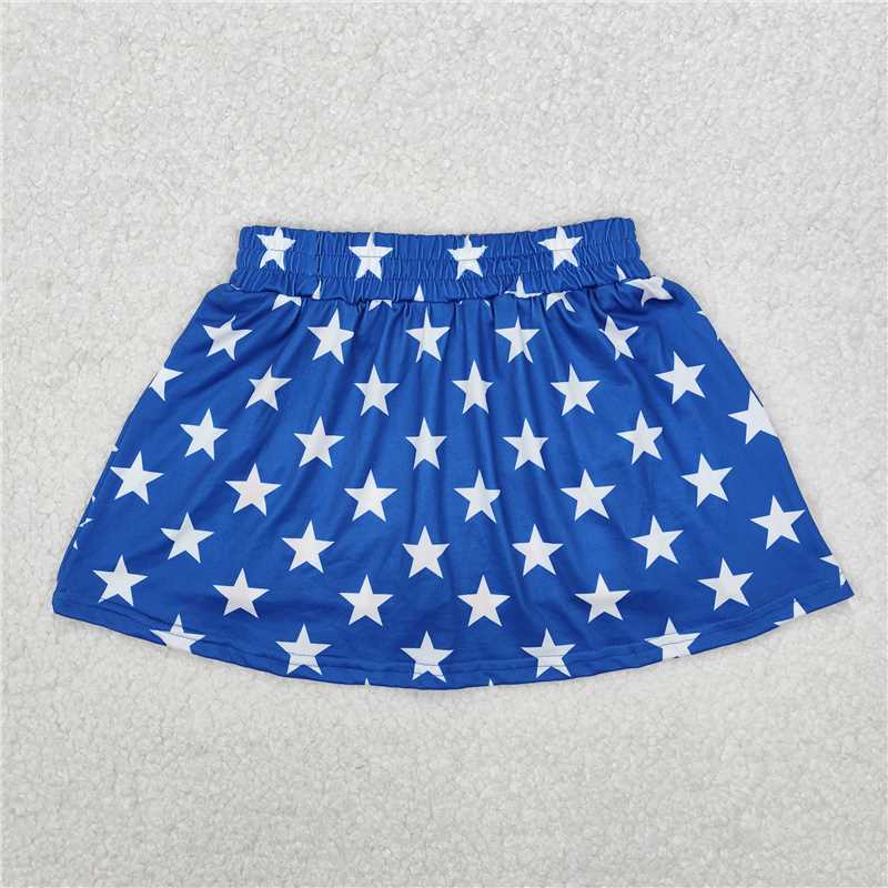 4.2  GLK0051 National Day Star Stripe Blue Skirt