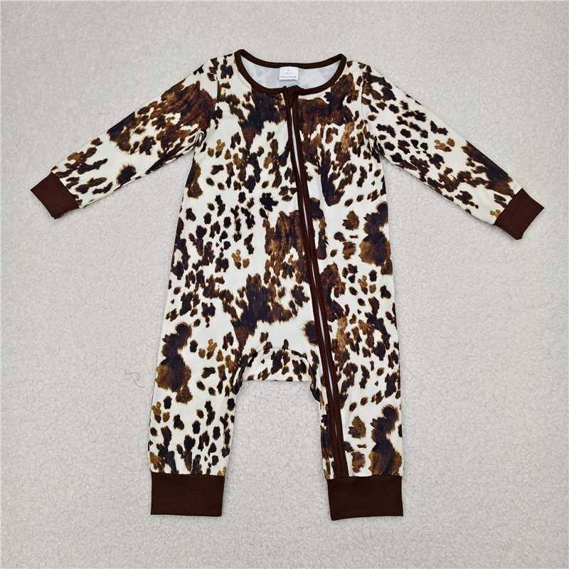 4.8  LR2189 Ink pattern zipper long-sleeved jumpsuit