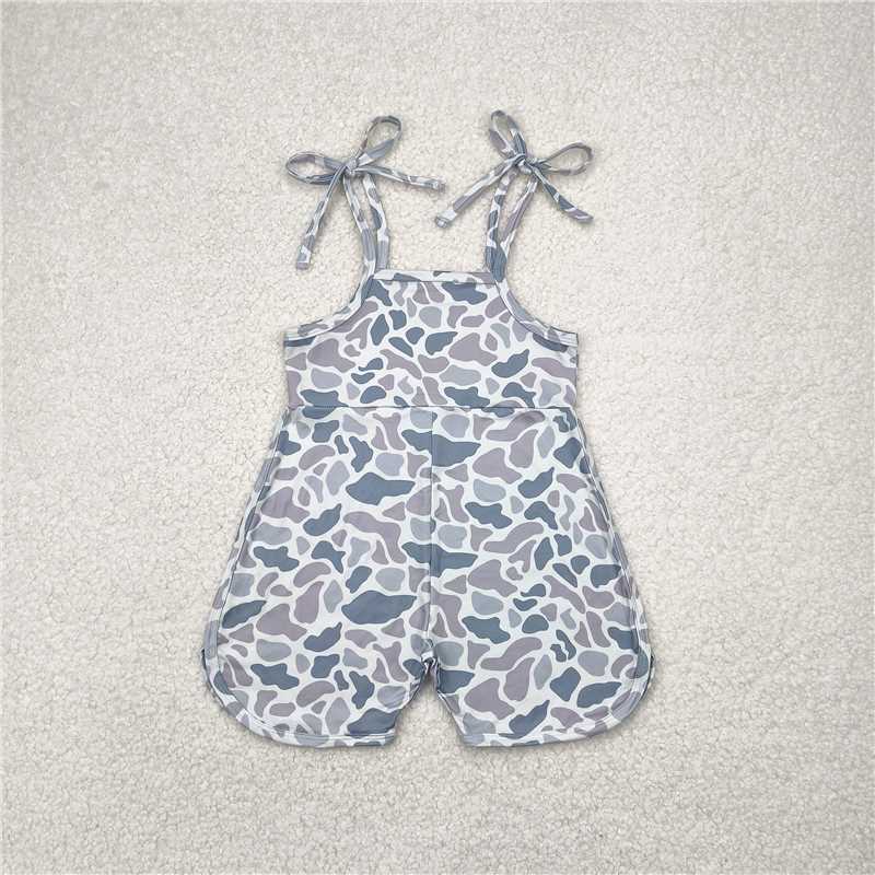 4.12 SR2827 Gray camouflage suspender jumpsuit