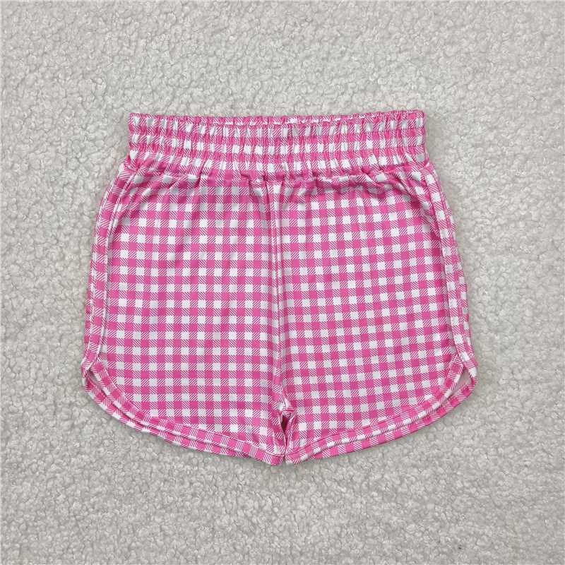 4.25 SS0472 Pink plaid shorts