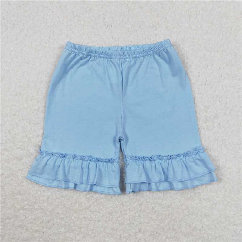 SS0183 sky blue lace shorts