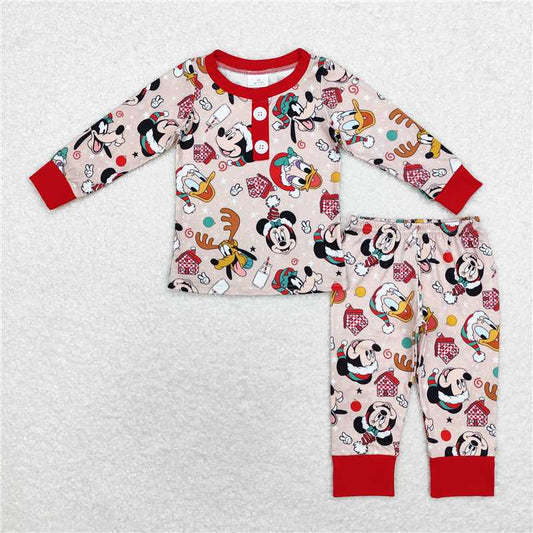 BLP0650 Mickey Donald Duck Christmas long-sleeved trousers pajamas set