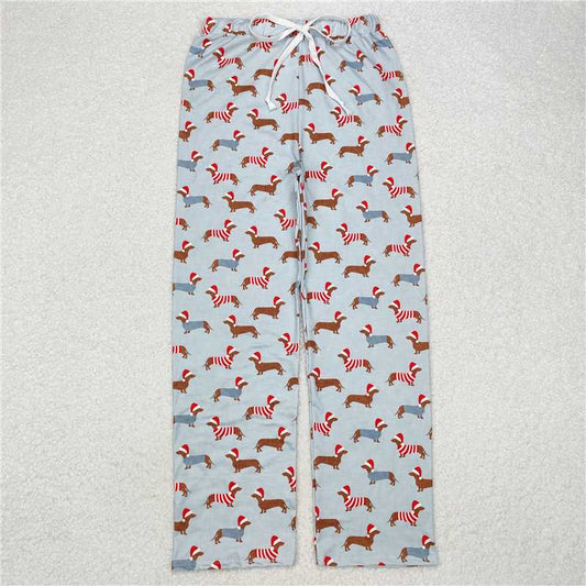 X10.11   P0686 Adult Male Christmas Hat with Puppy and Blue Pants