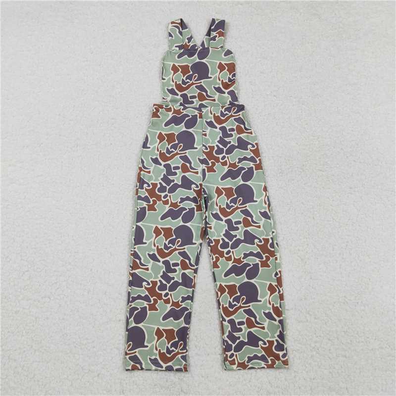 SR2006 Camouflage brown-green bib jumpsuit