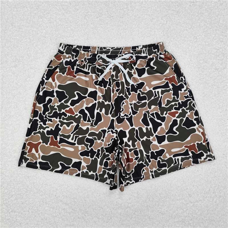 4.10 S0478 Adult male camouflage beige swimming trunks