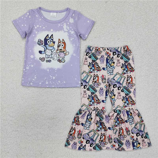 GSPO1788 bluey Easter doll car purple short-sleeved trousers suit