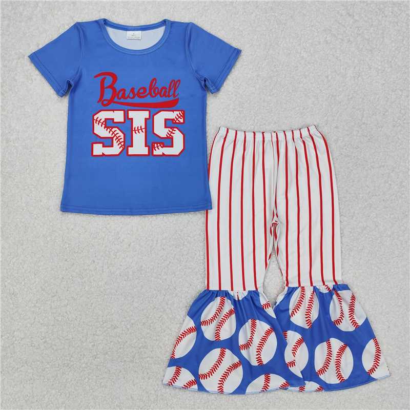 3.24 GSPO1994 baseball sis blue short-sleeved striped trousers suit