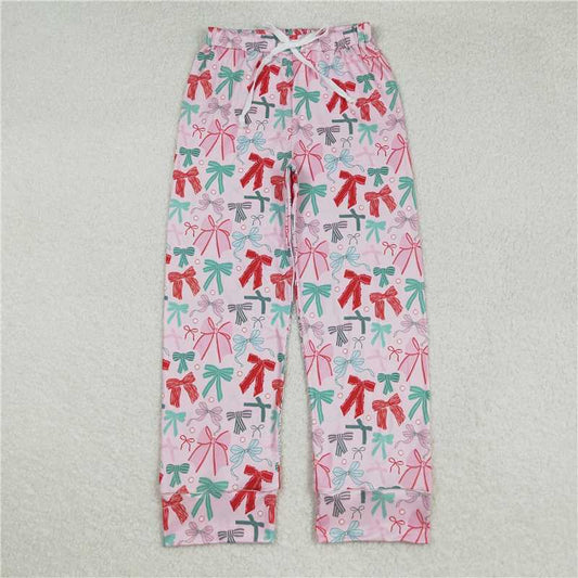 X10.10  P0766 Adult Women's Pink Bow Pattern Pants