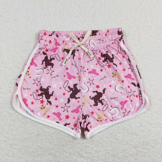 4.10 SS0130 Adult Riding Star Pink Shorts