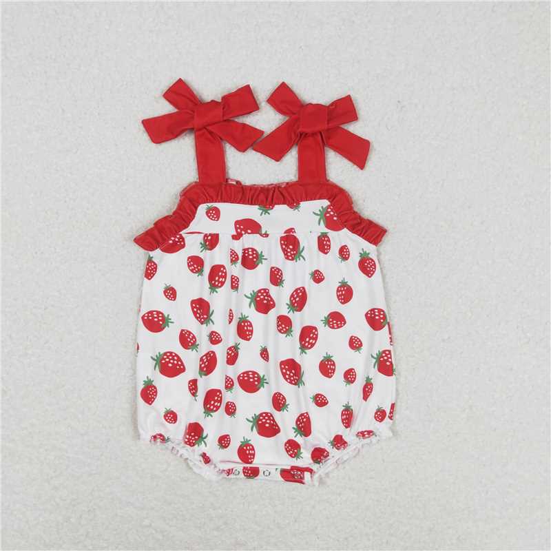 SR0916 Strawberry pattern halter top