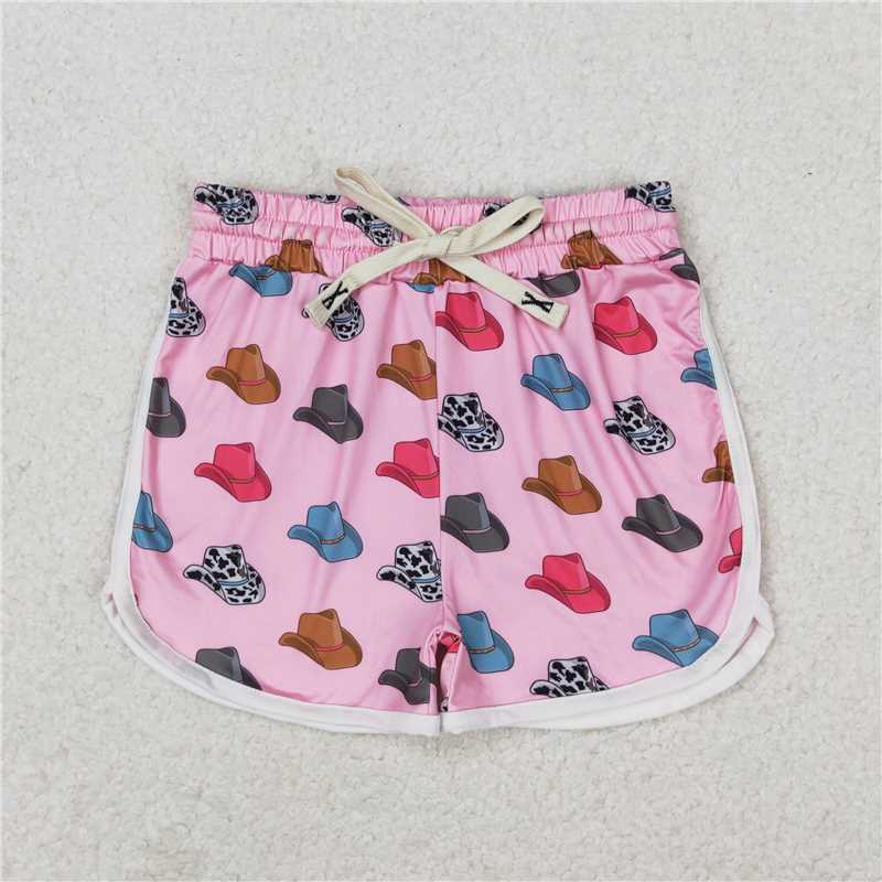 SS0243 Cowboy Hat Pink Shorts