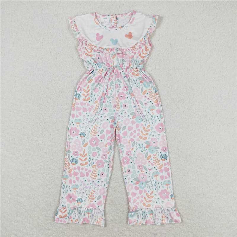 SR1139 Mickey floral lace sleeveless jumpsuit