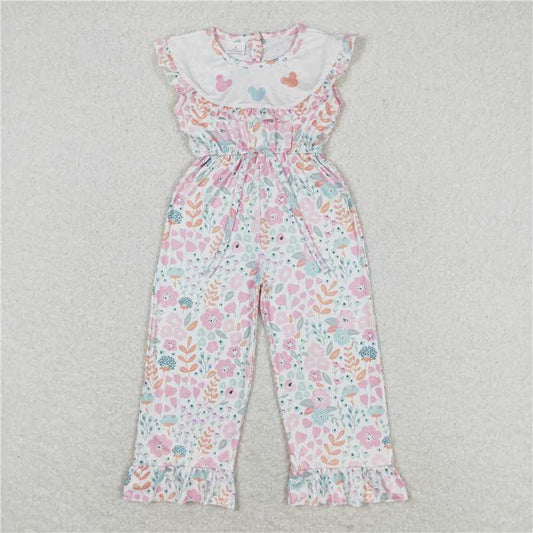 SR1139 Mickey floral lace sleeveless jumpsuit