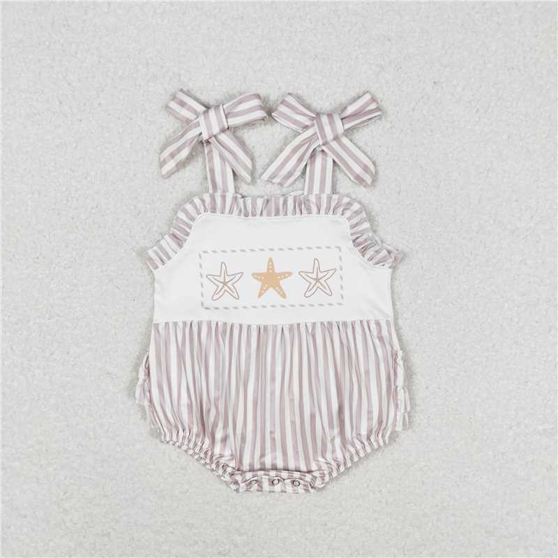 SR1488 Starfish striped lace vest jumpsuit