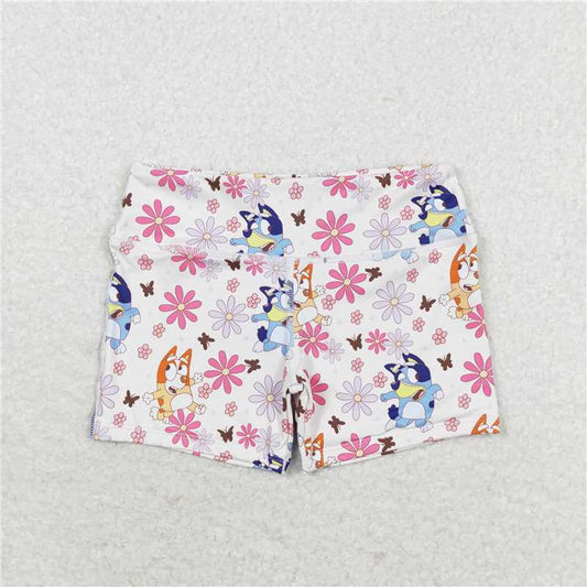 SS0213 bluey floral butterfly shorts