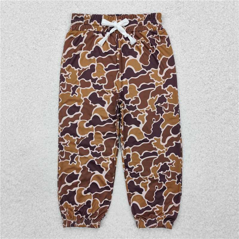 P0669 Yellow-brown camouflage drawstring trousers