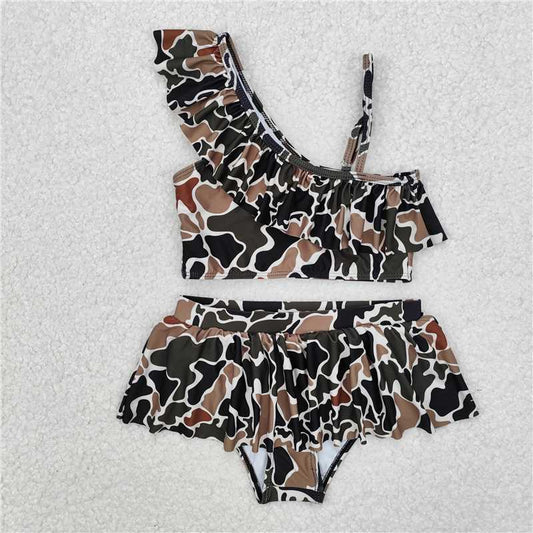 S0481 Camouflage beige swimsuit set