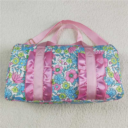 4.24  BA0291 Powder blue floral lace gym bag