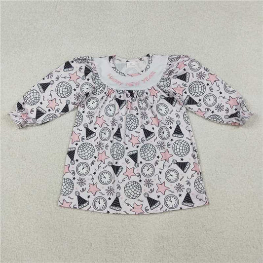 X11.5  GLD1231 Embroidered Happy New Year Star Fireworks Disco Dress