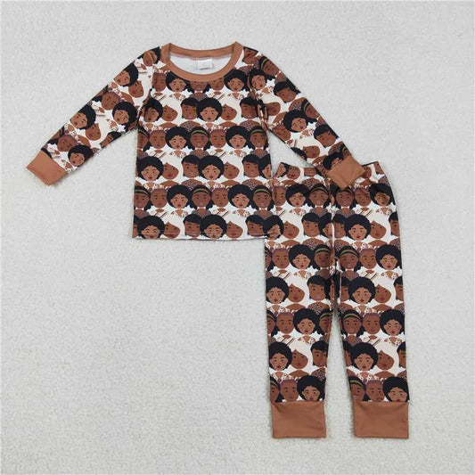 X12.3  GLP2948 Cartoon Long-Sleeved Pants Pajama Set