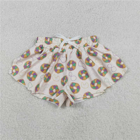 X12.6  SS0683 Carnival Necklace Donut Beige Yoga Shorts