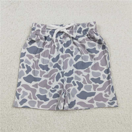 x12.13 SS0730 Boys' Gray-Blue Camouflage Shorts