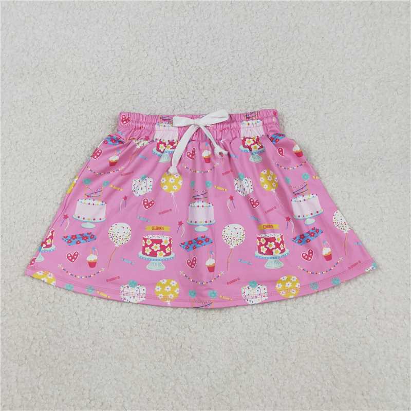 X12.30  GLK0170 Pink Yoga Skirt with Cake Heart Design