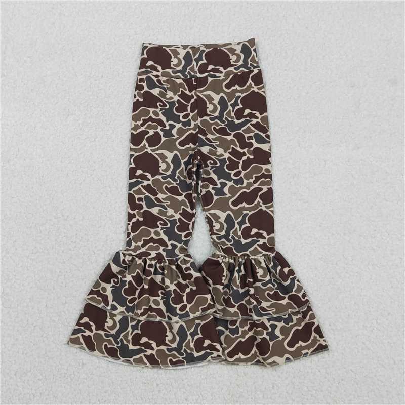 X12.6  P0888 Dark brown-green camouflage yoga pants