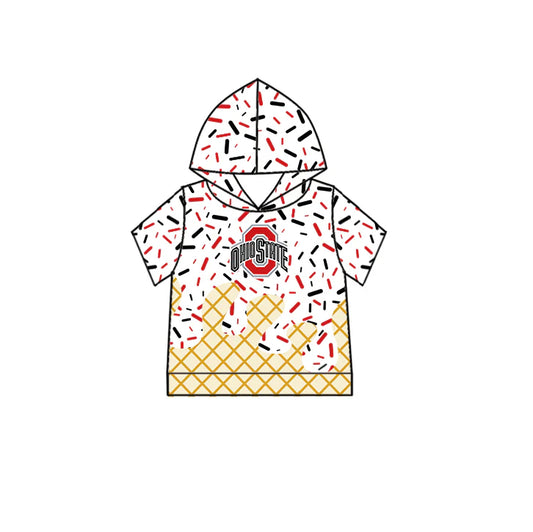 7.2Preorder (moq 5)Baby Boys Ohiostate Short Sleeves Drip Team Hoodies Top