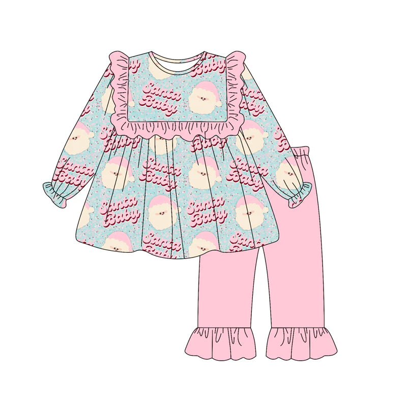 7.10Preorder (moq 5)Baby Girls Long Sleeves Pumpkins Bull Skull Pockets Hoodie Pant Clothes Set