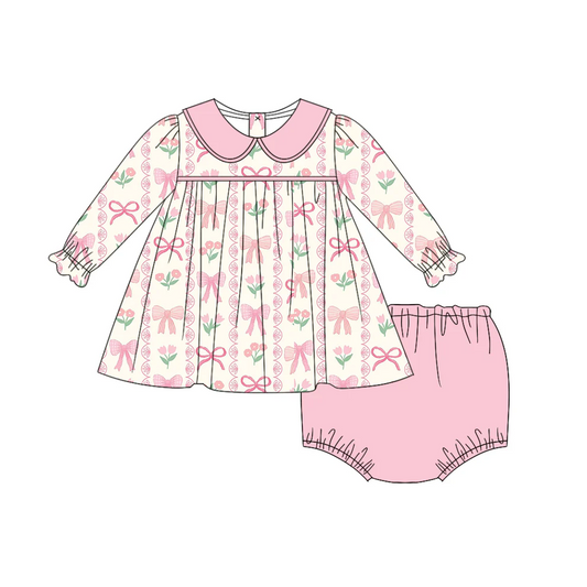 6.12Bow Pink Toddler Clothes