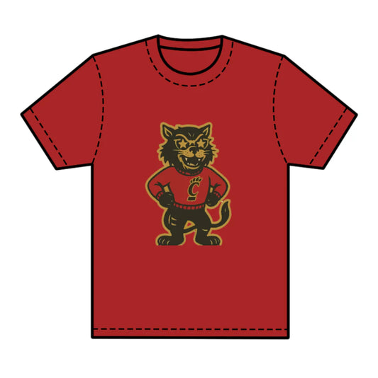 8.1preorder(moq 5) Baby Boys Red Short Sleeves Cats C Team Tee Shirts Tops