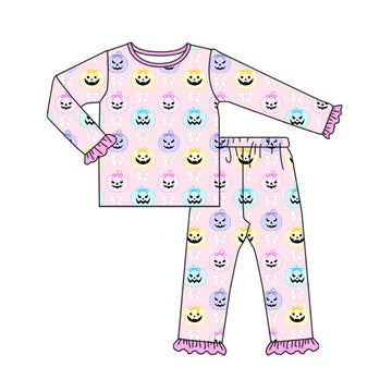 5.26 Halloween purple long-sleeved trousers suit