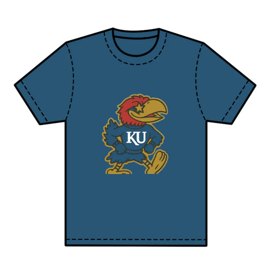 8.1preorder(moq 5) Baby Boys Blue Short Sleeves Eagles KU Team Tee Shirts Tops