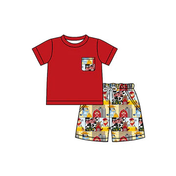 5.6 Red Pocket Farm Short Sleeve Suit