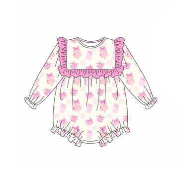 5.23 Pink long-sleeved baby collar toddler clothes