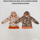 RTS NO MOQ Sibling milk silk Baby Girls Long Sleeve Colorful Flowers Fall Ruffle Hoodies Top Autumn Casual Pullover Hooded Shirts