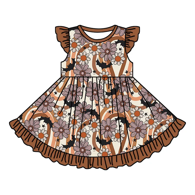 5.15 Halloween flower bat dress