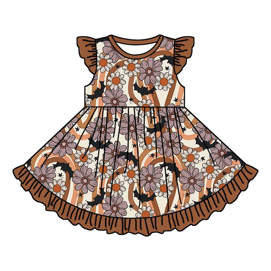 5.15 Halloween flower bat dress