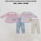 RTS NO MOQ Sibling milk silk Embroidery Baby Girls Collar Tunic Leggings Fall Clothes Sets