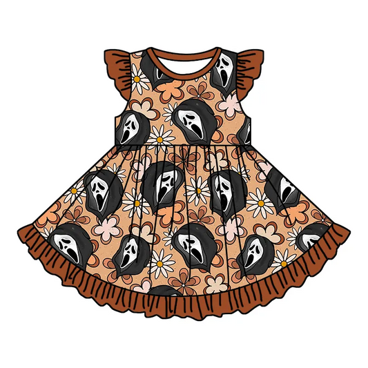 5.15 Halloween flower ghost face dress