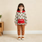 NEW RTS NO MOQ milk silk GT1163 Cute Clothes Baby Girls Christmas Plaid Print Pocket Zipper Christmas Hoodie Tops