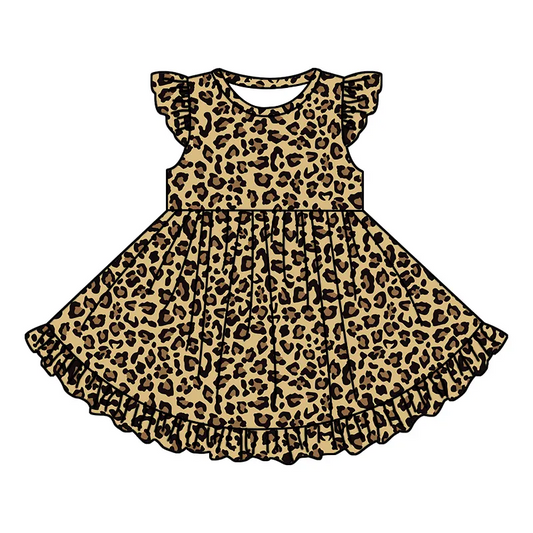 5.15 Leopard print flying sleeve dress