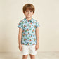 NEW RTS NO MOQ milk silk BT1381 Baby Boys Short Sleeve Ducks Hunting Button Polo Shirts Top
