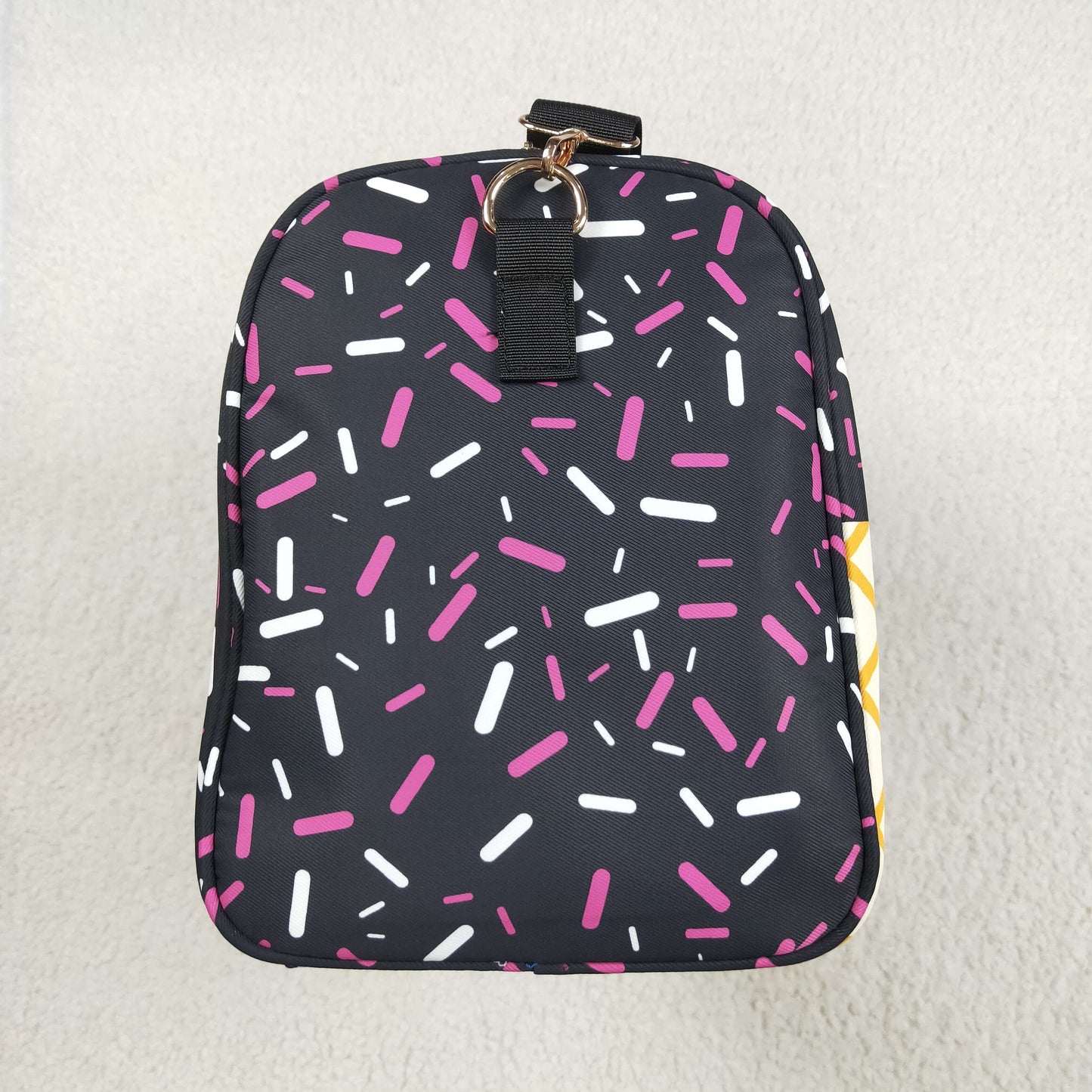 5.21 BA0303 Waffle Ice Cream Black Gym Bag